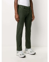 Мужские темно-зеленые джинсы от Jacob Cohen