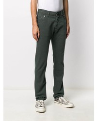 Мужские темно-зеленые джинсы от Jacob Cohen