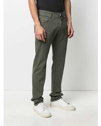 Мужские темно-зеленые джинсы от Jacob Cohen