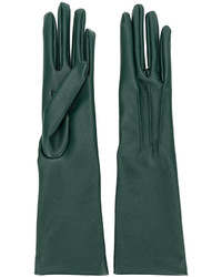 Темно-зеленые длинные перчатки от Stella McCartney