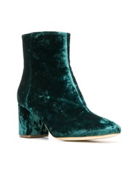Темно-зеленые замшевые ботильоны от Twin-Set