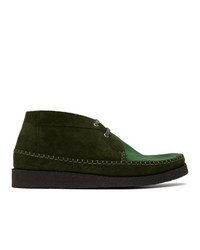 Темно-зеленые замшевые ботинки дезерты от Comme des Garcons Homme Deux