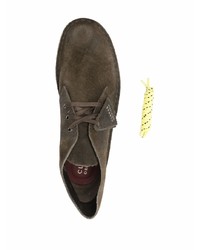 Темно-зеленые замшевые ботинки дезерты от Clarks Originals