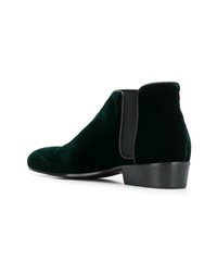Мужские темно-зеленые замшевые ботинки челси от Leqarant