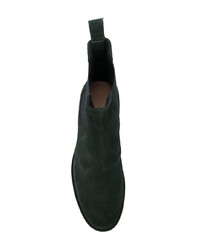 Мужские темно-зеленые замшевые ботинки челси от Bottega Veneta