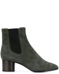 Женские темно-зеленые замшевые ботинки от Isabel Marant