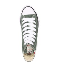 Мужские темно-зеленые замшевые высокие кеды от Maison Mihara Yasuhiro