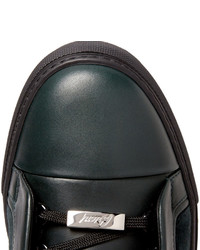 Мужские темно-зеленые замшевые кеды от Brioni