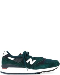 Мужские темно-зеленые замшевые кеды от New Balance