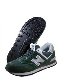 Темно-зеленые замшевые кроссовки