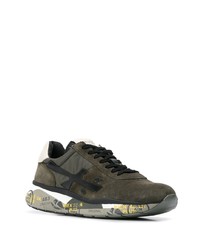 Мужские темно-зеленые замшевые кроссовки от Premiata