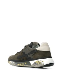 Мужские темно-зеленые замшевые кроссовки от Premiata