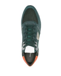 Мужские темно-зеленые замшевые кроссовки от Philippe Model Paris