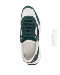 Мужские темно-зеленые замшевые низкие кеды от Bally