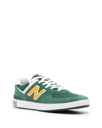 Мужские темно-зеленые замшевые низкие кеды от Junya Watanabe