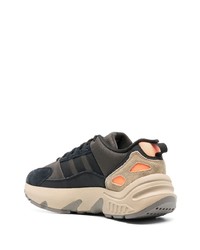 Мужские темно-зеленые замшевые низкие кеды от adidas