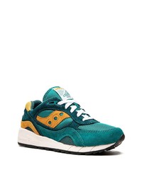 Мужские темно-зеленые замшевые низкие кеды от Saucony