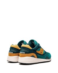 Мужские темно-зеленые замшевые низкие кеды от Saucony