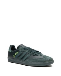 Мужские темно-зеленые замшевые низкие кеды от adidas
