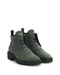 Мужские темно-зеленые замшевые повседневные ботинки от Giuseppe Zanotti
