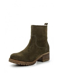 Темно-зеленые замшевые полусапоги от s.Oliver