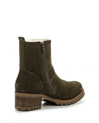 Темно-зеленые замшевые полусапоги от s.Oliver