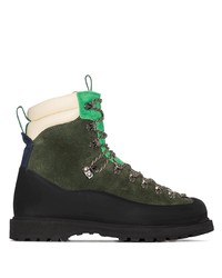 Мужские темно-зеленые замшевые рабочие ботинки от Diemme