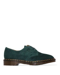 Темно-зеленые замшевые туфли дерби от Dr. Martens