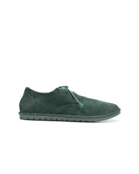 Темно-зеленые замшевые туфли дерби от Marsèll