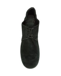 Темно-зеленые замшевые туфли дерби от Guidi