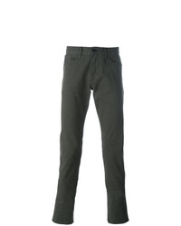 Мужские темно-зеленые зауженные джинсы от 3x1