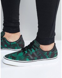Мужские темно-зеленые кеды от adidas