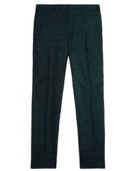 Темно-зеленые классические брюки