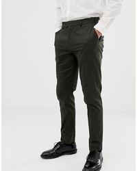 Мужские темно-зеленые классические брюки от ASOS DESIGN
