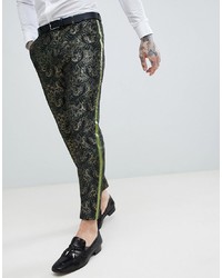 Мужские темно-зеленые классические брюки от ASOS Edition