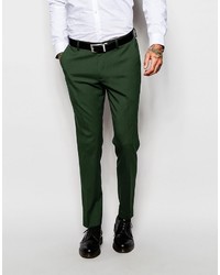 Мужские темно-зеленые классические брюки от Asos