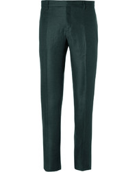 Мужские темно-зеленые классические брюки от Burberry