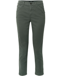 Женские темно-зеленые классические брюки от J Brand