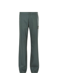 Мужские темно-зеленые классические брюки от Off-White
