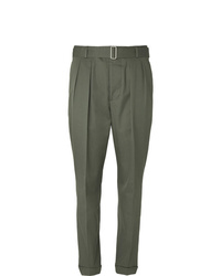 Мужские темно-зеленые классические брюки от Officine Generale