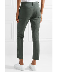 Женские темно-зеленые классические брюки от J Brand