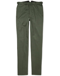 Мужские темно-зеленые классические брюки