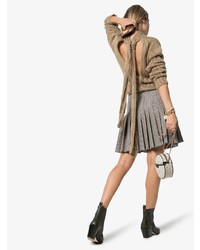 Темно-зеленые кожаные ботильоны со змеиным рисунком от Aeyde