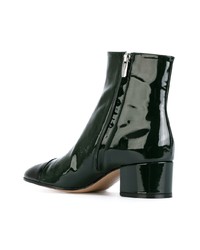 Темно-зеленые кожаные ботильоны от Gianvito Rossi