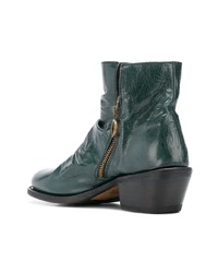 Темно-зеленые кожаные ботильоны от Fiorentini+Baker