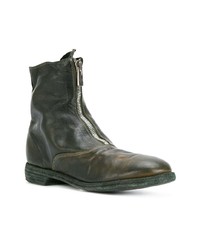 Темно-зеленые кожаные ботильоны от Guidi