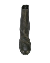 Мужские темно-зеленые кожаные ботинки челси от Guidi