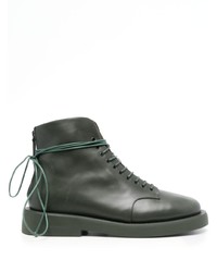 Мужские темно-зеленые кожаные ботинки челси от Marsèll