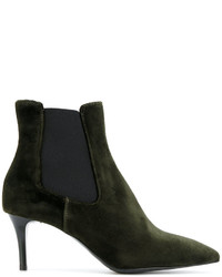 Женские темно-зеленые кожаные ботинки челси от P.A.R.O.S.H.