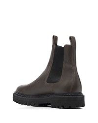 Мужские темно-зеленые кожаные ботинки челси от Officine Creative